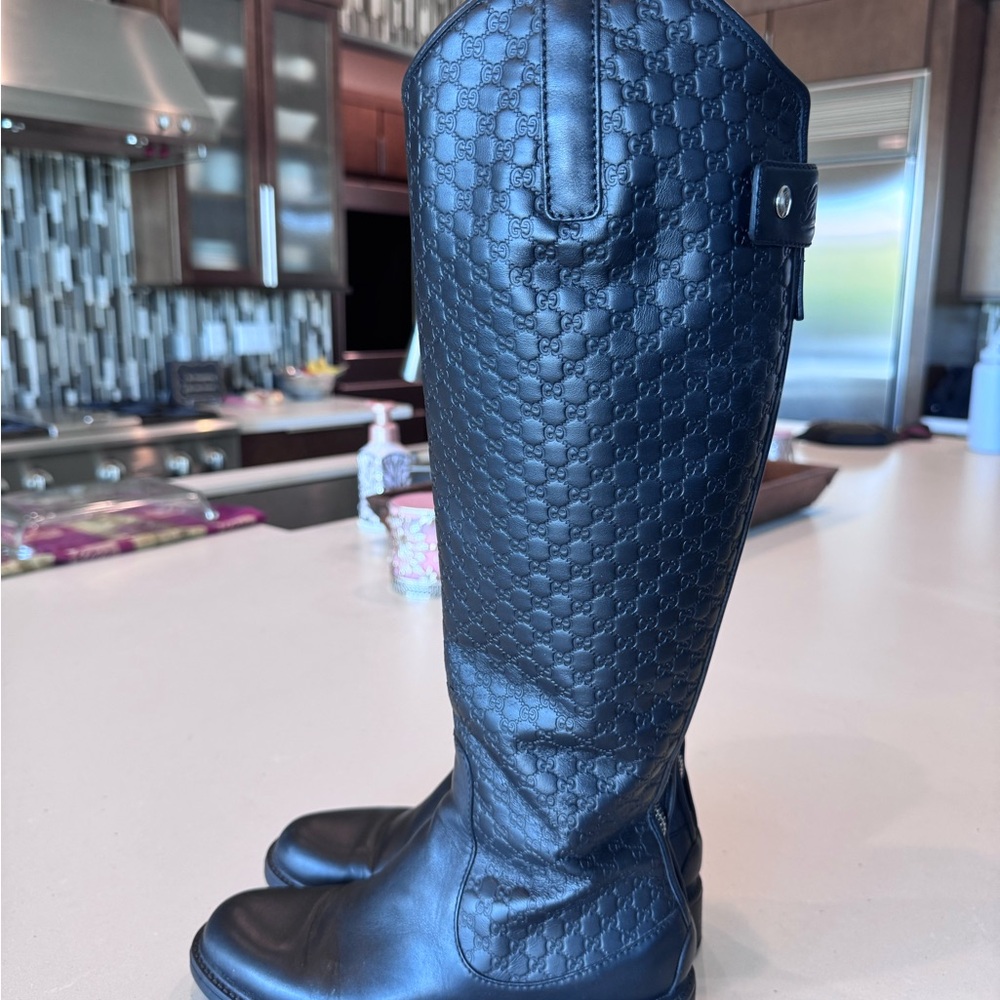 Gucci Women's Black Over the Knee Boots - Picture 5 of 5